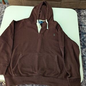 LG Mens Polo Hooded Sweatshirt